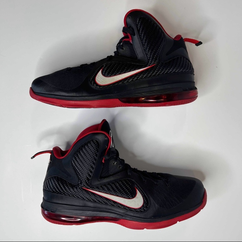 Nike Lebron 9 Men’s Basketball Shoes Size 13 469764-003 Black Red Sneakers IX